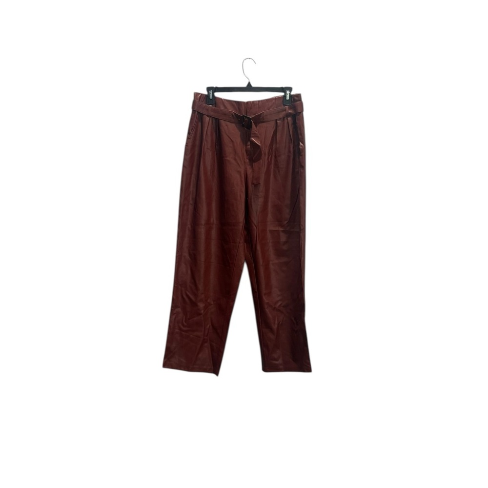 Who What Wear Faux Leather Straight Leg Pants 12